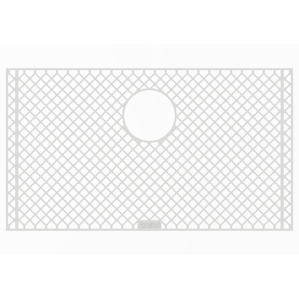 Ruvati Silicone Bottom Rinse Grid Sink Mat for RVH8310 Sink Gray RVA48310GR - main